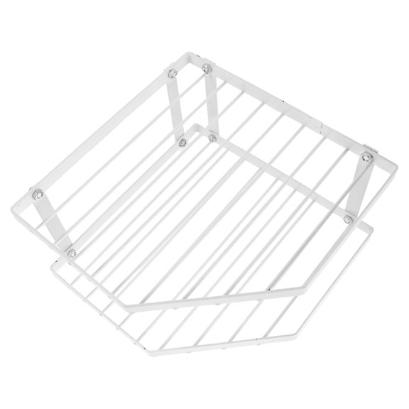 FUTUREORYY White Metal Corner Shelf Organizer for Kitchen Storage - Pot, Pan, Spice Rack Space Saver