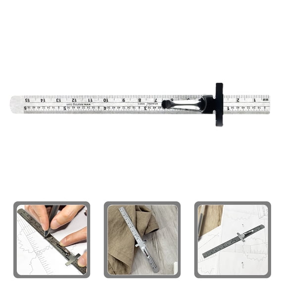 FUTUREORYY Stainless Steel Metal Pocket Ruler Measuring Gauge for Sewing, Buttonholes, Patchwork and Craft Projects
