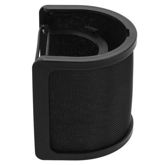 FUTUREORYY Mic Windshield U Shape Plastic Double Layer Noise Isolation Shield For Live Streaming 1Pcs
