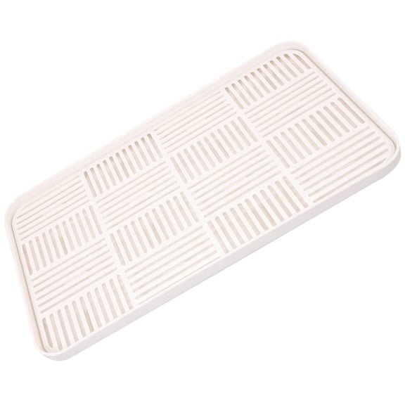 FUTUREORYY Double Layer Multi-Function White Plastic Drain Tray for Kitchen Tea Serving and Dish Drying