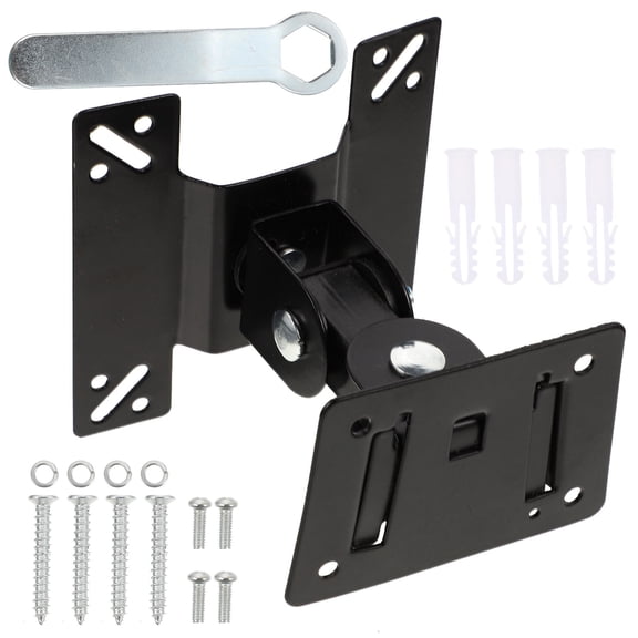 FUTUREORYY Multi Use Black TV Wall Mount Stand for Flat Screen with Corner Mount and Swivel Feature