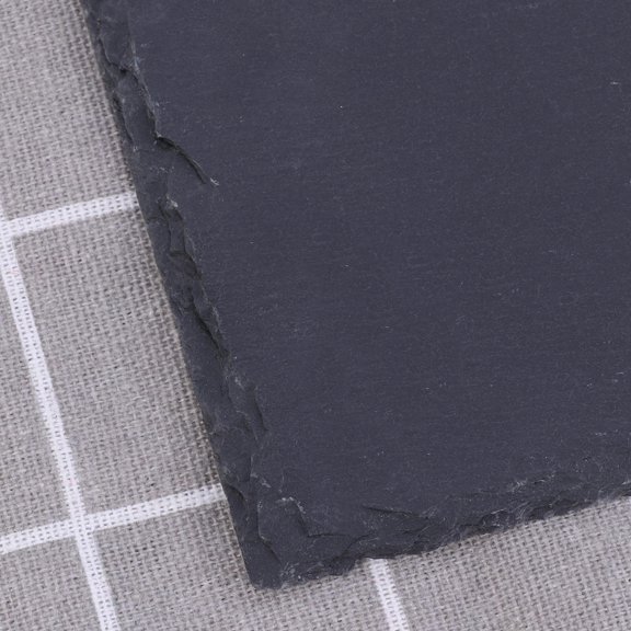 FUTUREORYY Natural Dark Grey Stone Plate Square Shape for Storage of Sushi Pizza and Fruit