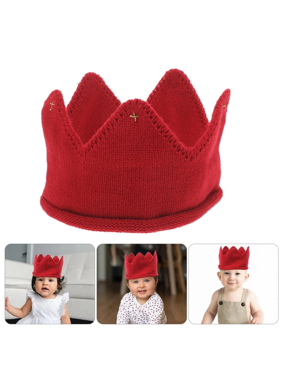 Newborn Hat Acrylic Warm Crown 1Pcs For Winter