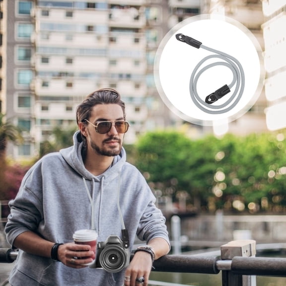 FUTUREORYY Nylon Camera Strap 1Pack Grey Crossbody Firm Hold For Outdoor Activities 39.4in