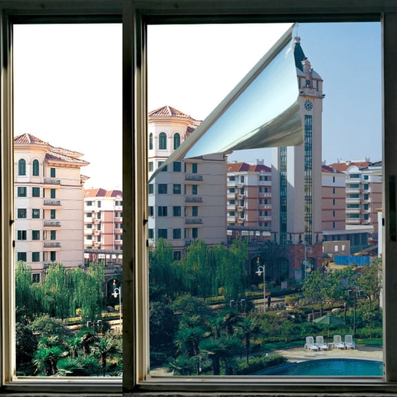 FUTUREORYY One-Way Window Film Dark Grey for Home Window Tint with Solar Control and Glare Reduction