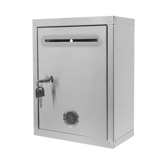 FUTUREORYY Outdoor Letter Box 1Set Stainless Steel Black Mailbox for Classroom Use
