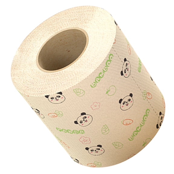 FUTUREORYY Panda Printed Toilet Paper Roll Bamboo Pulp Soft Patterned Toilet Tissue for Home and Office Use