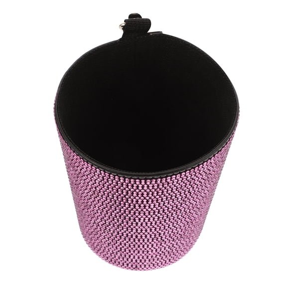 FUTUREORYY Pink Car Garbage Can Small Portable Trash Bin for Vehicle Air Vent Organizer