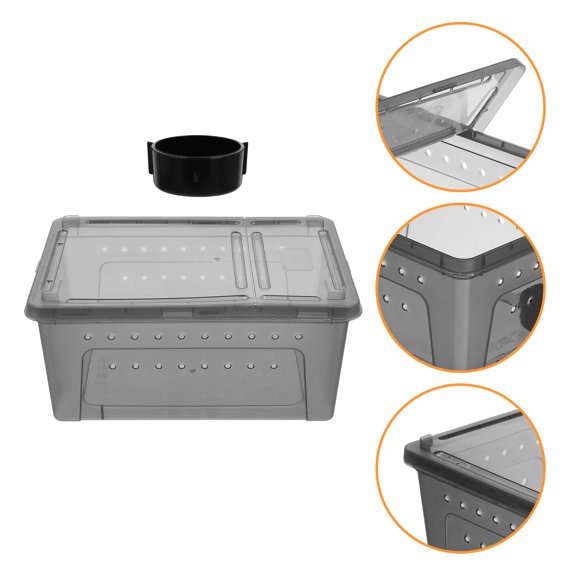 FUTUREORYY Plastic Black Reptile Terrarium Habitat with Spacious Design for Snake and Lizard
