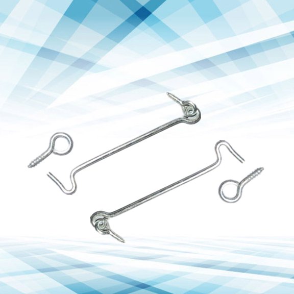FUTUREORYY Plated Silver Cabin Hook with Rust Resistant Zinc Coated Steel for Window Security