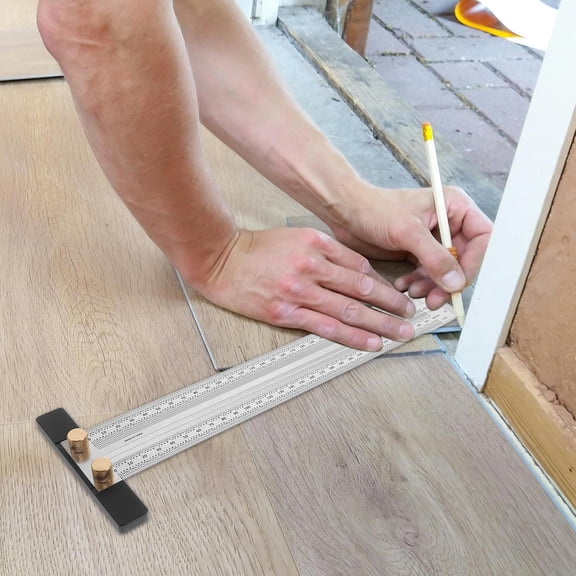 FUTUREORYY Precision Ruler T-Square Ruler Aluminum Alloy Angle Measurement for Carpentry Tools 1Pcs Back to School
