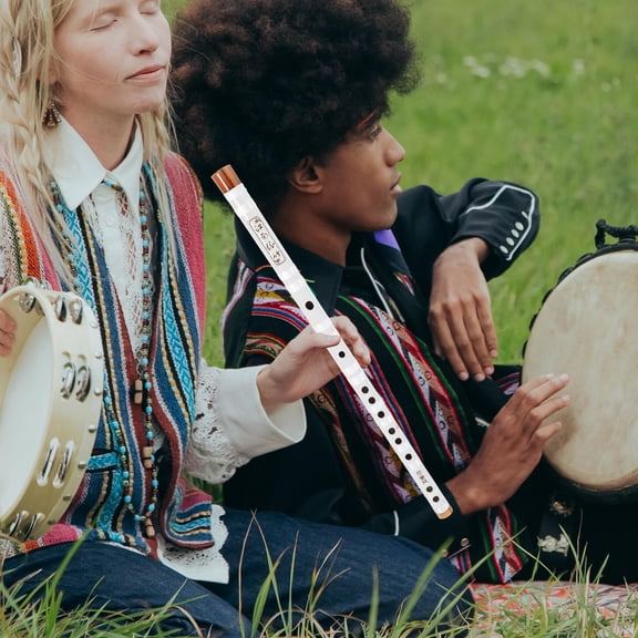 FUTUREORYY Flute Woodwind Instrument in White with Ergonomic Design for Students and Adults,