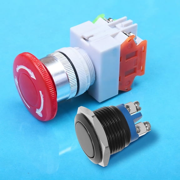 FUTUREORYY Push Button Switch Momentary Black Metal Shell for Car Pc Power and Relay Use