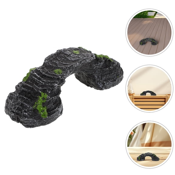 FUTUREORYY Reptile Basking Rock Turtle Habitat Sheltering Accessory Style 1Set