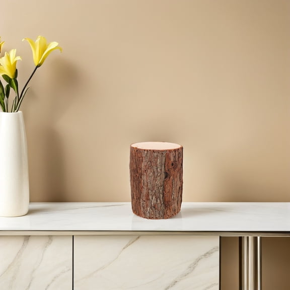 FUTUREORYY Rustic Tree Stump Photography Prop with Realistic Wood Grain for Display and Centerpiece Use