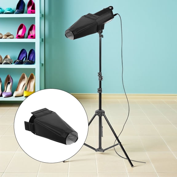 FUTUREORYY Soft Black Flashlight Diffuser Cover with Cone Softbox for Photography Lighting Accessories