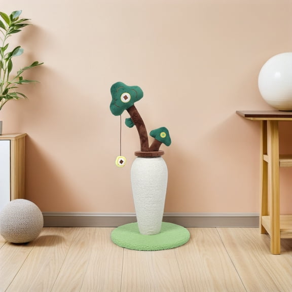 FUTUREORYY Vertical Sisal Rope Cat Climbing and Scratching Post Tree