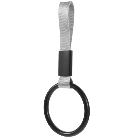 FUTUREORYY Subway Train Bus Handle Hoop for Car Interior Decoration Black Nylon 1Pcs