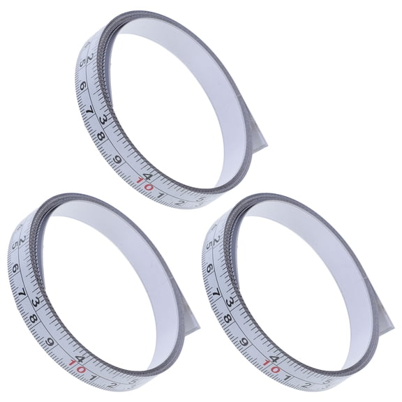 FUTUREORYY Metric Tape Measure Ruler Tapes Dual Scale Flat Carbon Steel White for Drafting Table and Workbench 1 Set