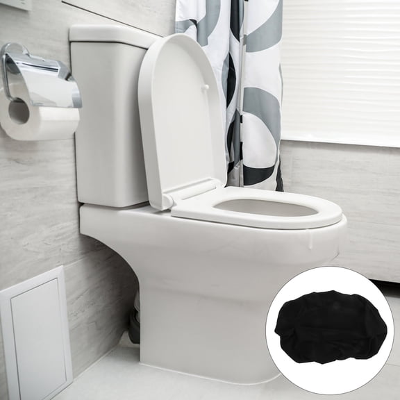 FUTUREORYY Universal Black Toilet Lid with Easy Installation, and Dirt Resistant Design for Bathroom
