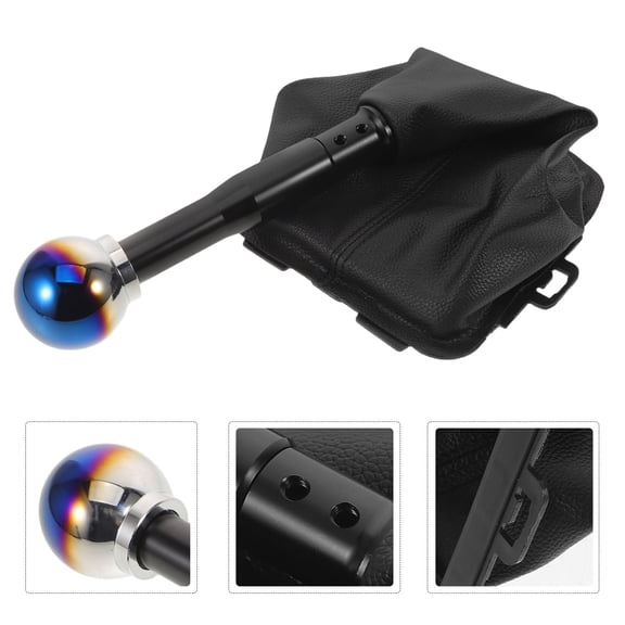 FUTUREORYY Universal Gear Shift Boot Cover for Manual Transmission Cars Black Antislip Durable Dust Protector