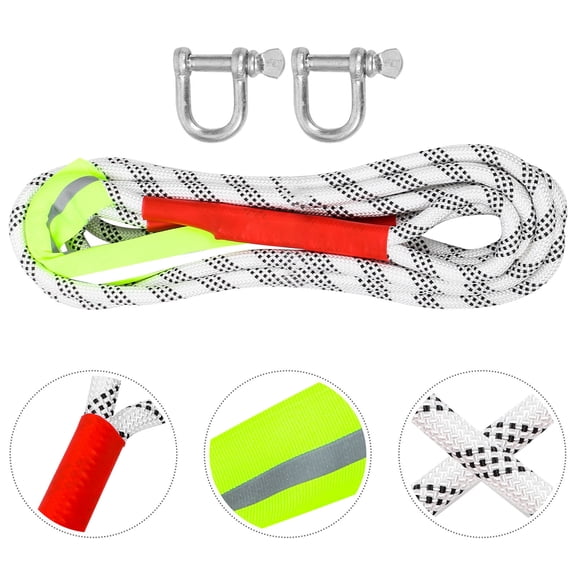 FUTUREORYY Vehicle Tow Strap Heavy Duty Car Tow Rope Steel Iron 1 Set