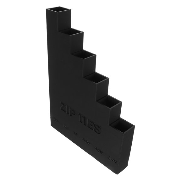 FUTUREORYY Wall Mounted Cable Tie Organizer, 6 Compartment PET Rack for cable ties