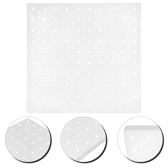 FUTUREORYY Wall Mounted Pegboard Panel White Plastic for Home Kitchen Bathroom Storage