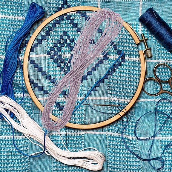 FUTUREORYY Wear Resistant Cross Embroidery Thread Kit for DIY Craft and Sewing Projects