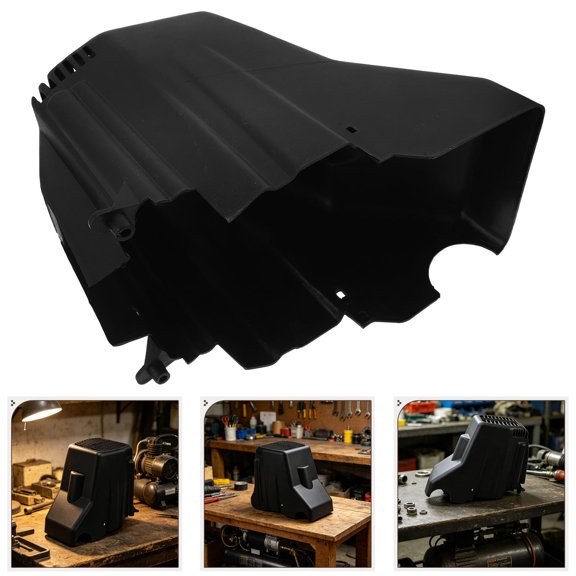 FUTUREORYY Workshop Compatible Black Air Compressor Protective Motor Cover with Fan Safety and Dustproof Design