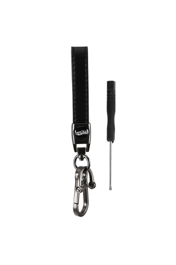 Wrist Lanyard For Keys Car Keychain Black Metal Key Protection 1Set