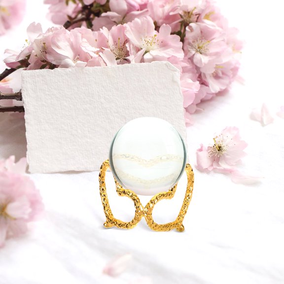 FUTUREORYY crystal stone holder Crystal Ball Holder Golden 1Pack for Wedding Setup