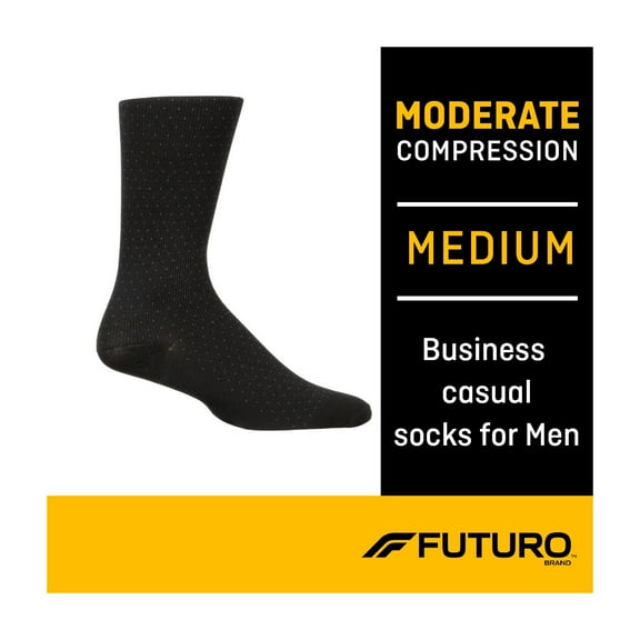 FUTURO Business Casual Socks, Medium, Moderate Compression, Male