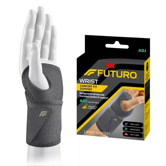 FUTURO Comfort Fit Wrist Support, Adjustable Everyday Wrist Brace