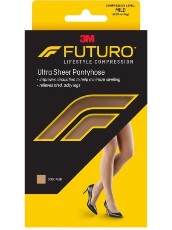 Energizing Ultra Sheer Pantyhose For Women French Cut Mild Plus Nude, 1 Pair