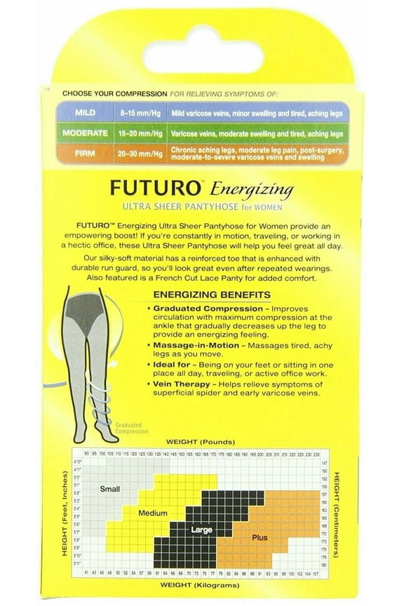 Energizing Ultra Sheer Pantyhose Women French Cut Mild Nude, 4-Pack