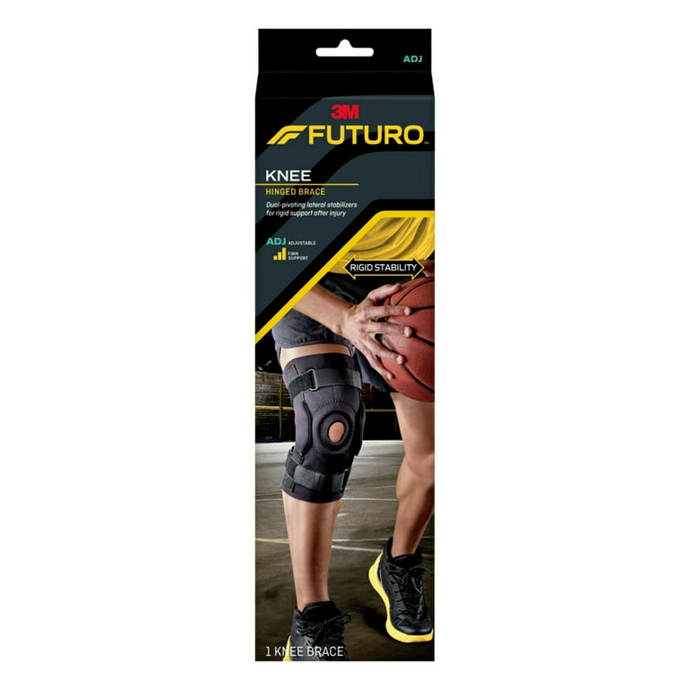 FUTURO Sport Hinged Knee Brace, Adjustable, Black, Firm