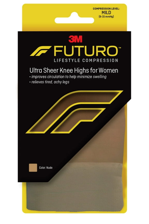 Women's Compression Knee Highs, Medium, Nude, Mild Compression