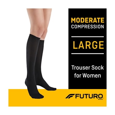 FUTURO Women's Compression Knee Highs, Large, Moderate Compression HSA ...