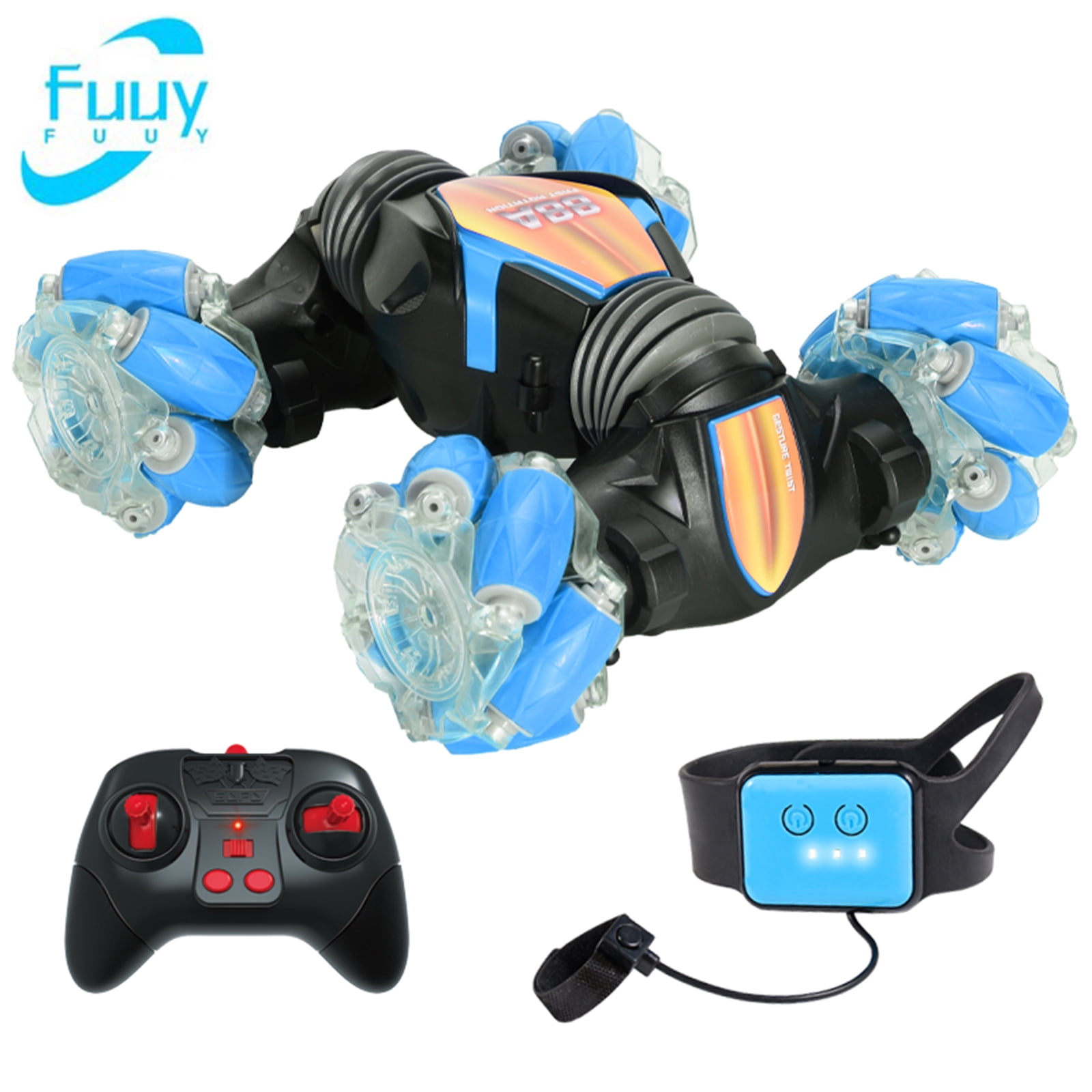 FUUY Gesture Sensing RC Stunt Car Remote Control Car 2.4GHz 4WD Hand