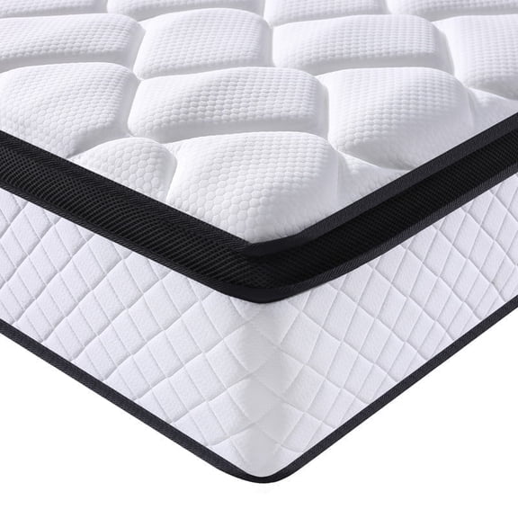 Fuxilai Full Size Mattress, 10 Inch Hybrid Memory Foam Full Mattress in a Box, Pressure Relief, Medium Firm, CertiPUR-US
