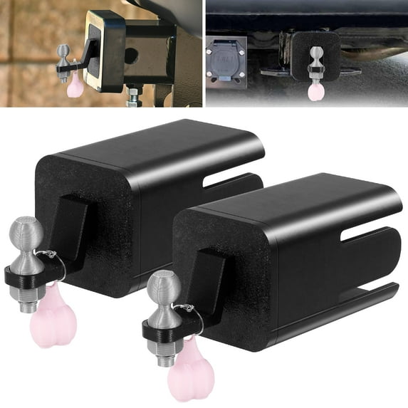 FUYGRCJ 1/2Pcs Funny Trailer Hitch Cover Novelty Trailer Hook Cover with Tiny Nuts Waterproof Plastic Towing Hitch Covers Personalized Trailer Hitch Covers Prank Gift Trucks Accessories for Truck