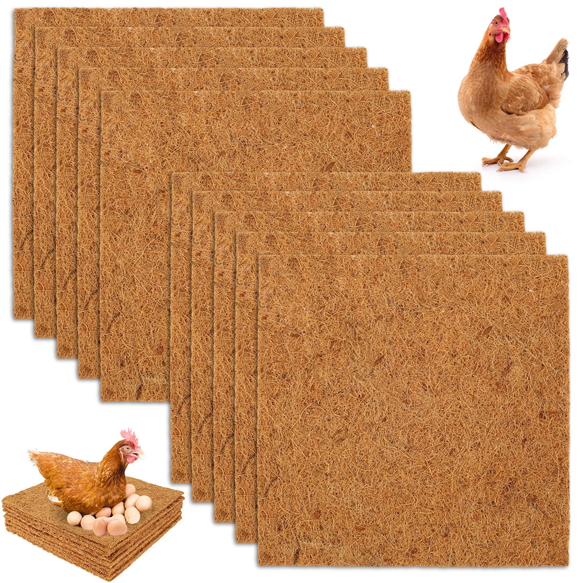 FUYGRCJ 10Pcs Chicken Nesting Pads Reusable Hens Nest Bedding Mats