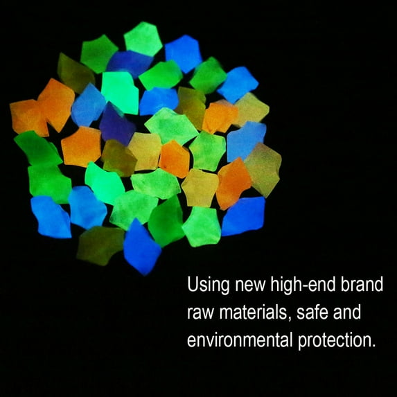 FUYGRCJ 1200PCS Luminous Pebbles Stones, Multied Color Glowing Cobblestones, Colorful Gravel Pebbles Rocks, Glow in The Dark Rocks for Home Fish Path Patio Lawn Yard Decoration