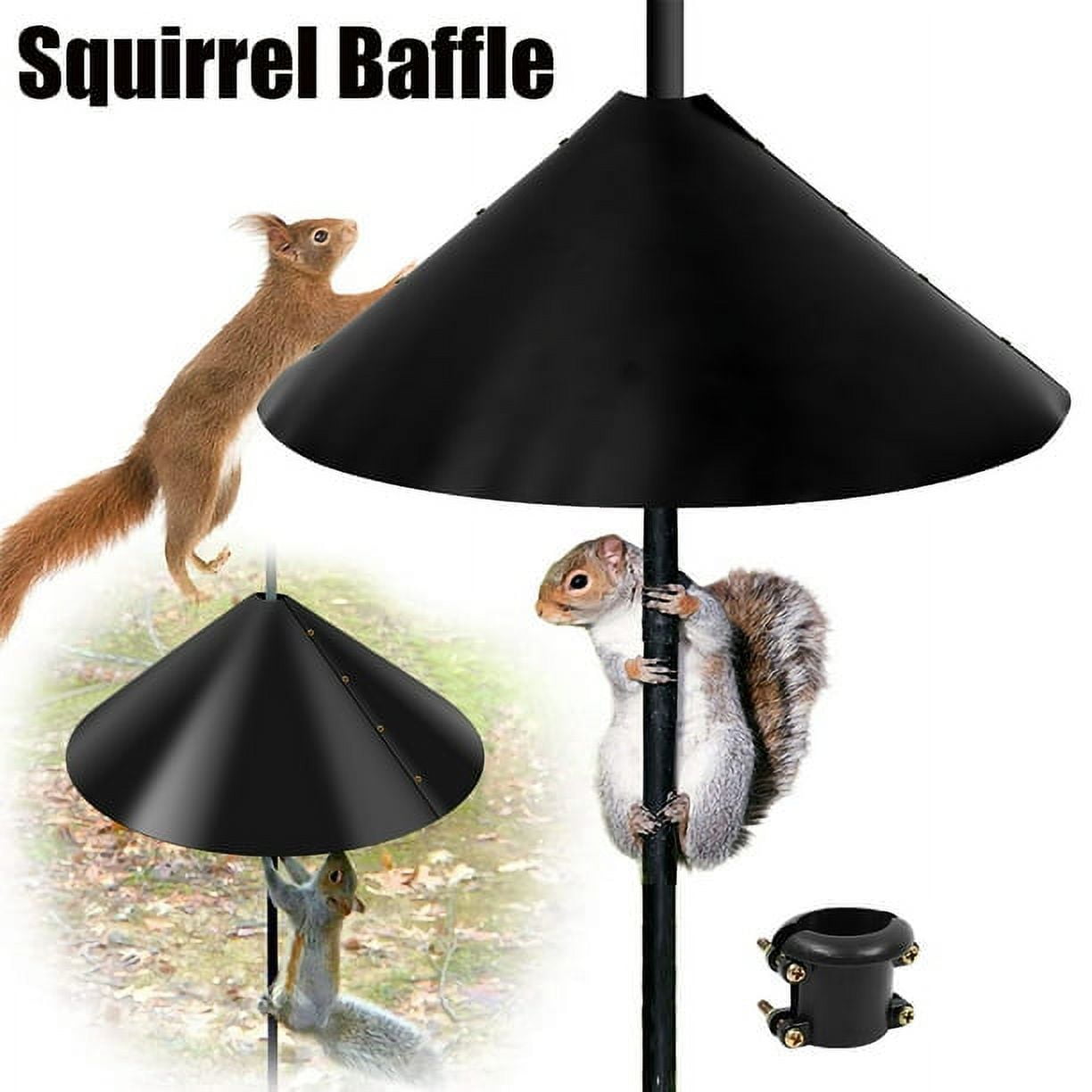 FUYGRCJ 18 inch Squirrel Baffle Wrap Around Squirrel Proof Baffles Durable Plastic Bird Feeder