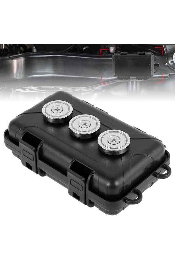 1PCS Magnetic Key Holder, Under Car Hide Key Box with Strong Magnet, Waterproof Magnetic Key Hider, Magnetic Key Case for Spare Key GPS Locator, 5.12x3.35x1.77inch