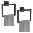 thumbnail image 1 of FUYGRCJ 2-Piece Matte Black Square Towel Ring, Modern Hand Towel Holder for Bathroom, Square Towel Racks, Stainless Steel Towel Hangers, Wall-Mounted Hand Towel Bar Bathroom Accessories, 1 of 10
