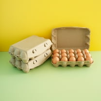 FUYGRCJ 20/30 Pcs Egg Cartons Paper Pulp Blank Egg Cartons Creative 3x5 Style Chicken Egg Cartons Reusable Cardboard Egg Boxes for Home Kitchen Farm Eggs Storage