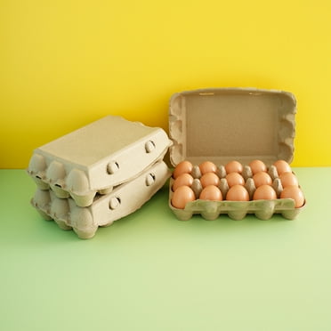 FUYGRCJ 20/30 Pcs Egg Cartons Paper Pulp Blank Egg Cartons Creative 3x5 Style Chicken Egg Cartons Reusable Cardboard Egg Boxes for Home Kitchen Farm Eggs Storage