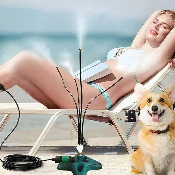 FUYGRCJ 26 ft Standing Misting System, Leak-Proof